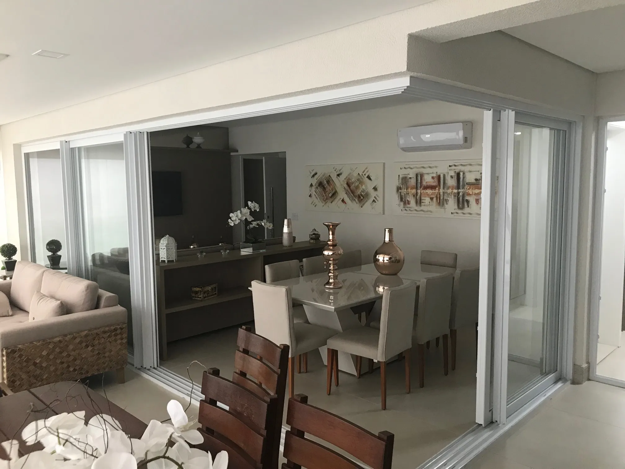 Esquadria pvc para ambientes internos